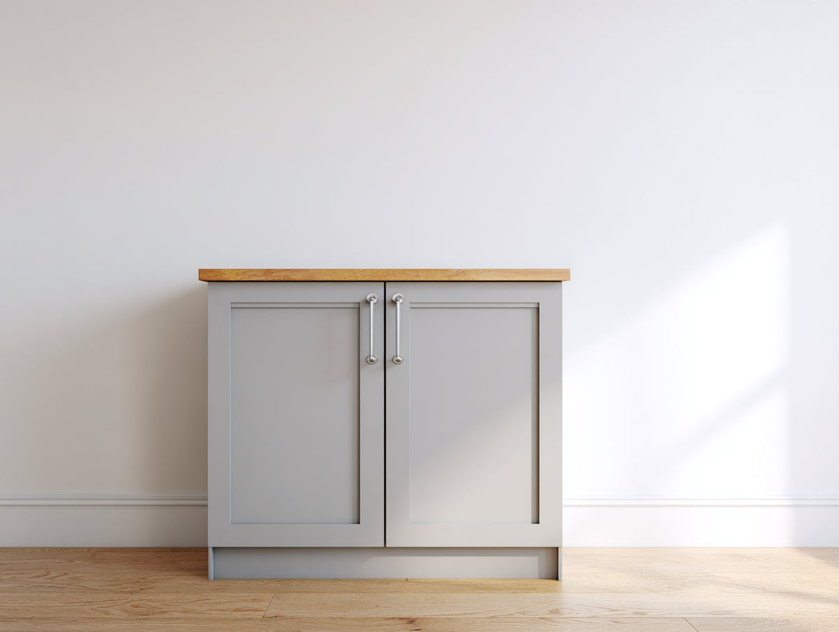 Buffet - Bois d'ingénierie - 90 x 40 x 78 cm - Taupe clair-Bois naturel - Style moderne