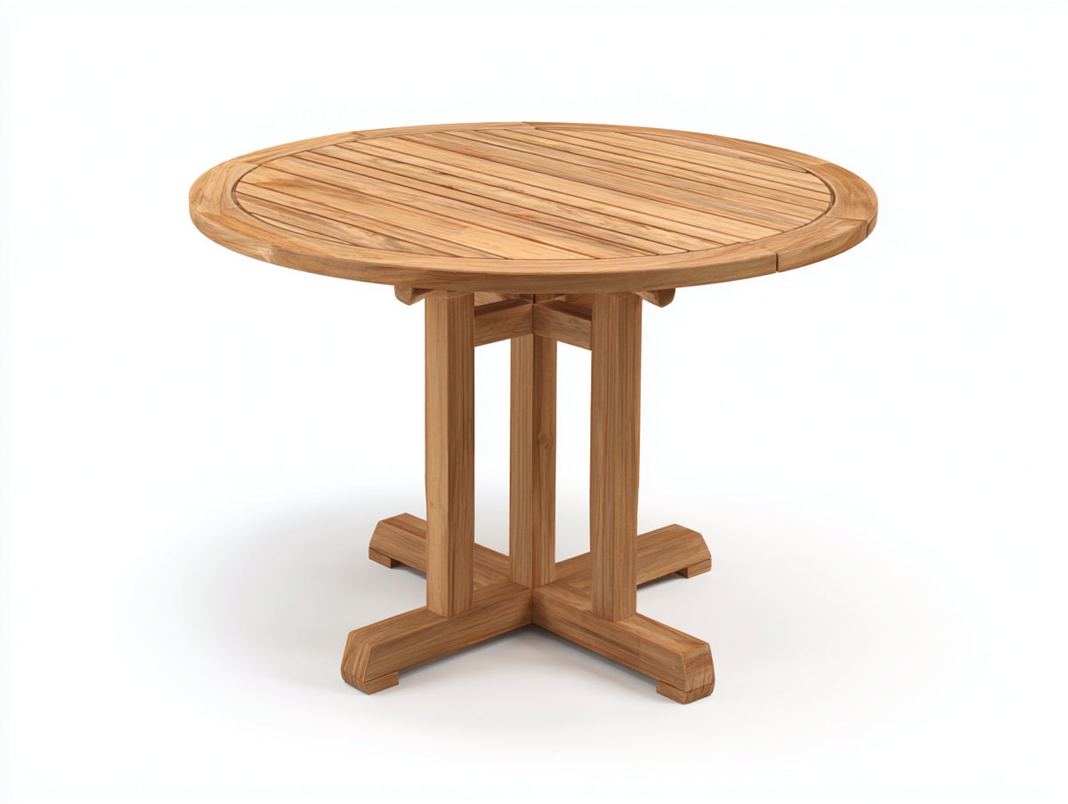 Table de jardin - Bois - 110x110x75 cm - Bois naturel - Style classique naturel