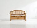 Banc de jardin - Bois - 120x55x89 cm - Bois naturel - Style classique fonctionnel