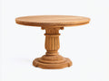 Table de jardin - Bois - 106x106x74 cm - Bois naturel doré - Style classique ornemental