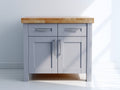 Buffet - Bois d'ingénierie - 94 x 45 x 88 cm - Gris perle-Bois naturel - Style moderne