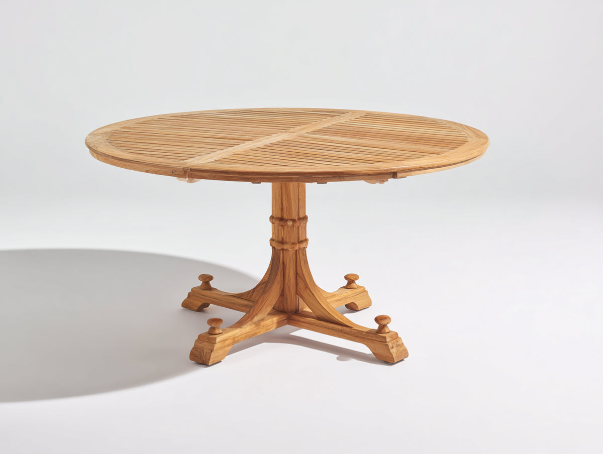 Table de jardin - Bois - 114x114x75 cm - Bois miel - Style traditionnel décoratif