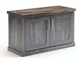 Buffet - Bois - 112 x 43 x 76 cm - Gris anthracite-Brun foncé - Style rustique contemporain